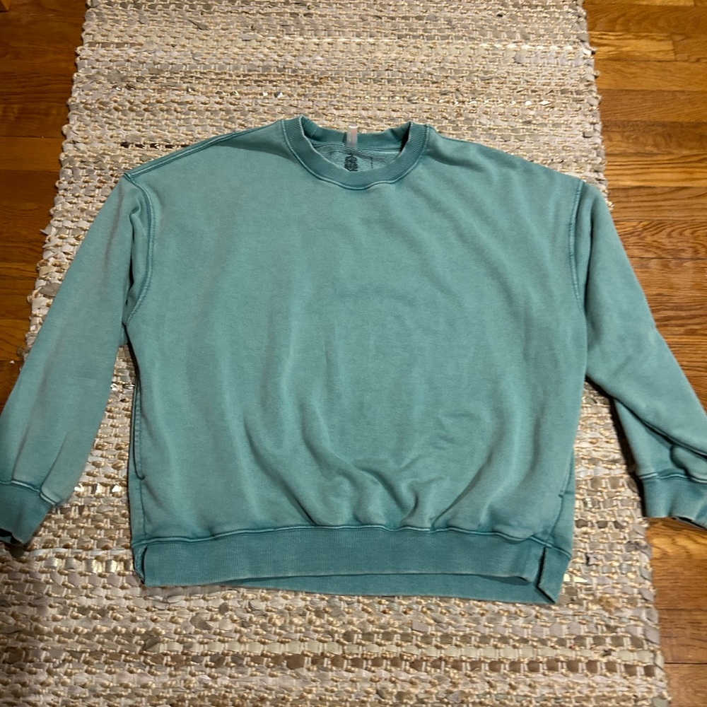 Free People Sweatshirt in “Emerald Aura”